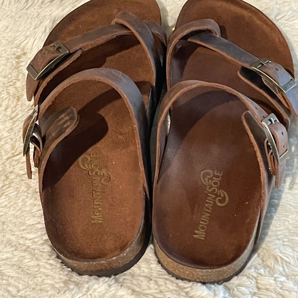 Mountain Sole Shoes Mountain Sole Brown Upper Leather Sandals